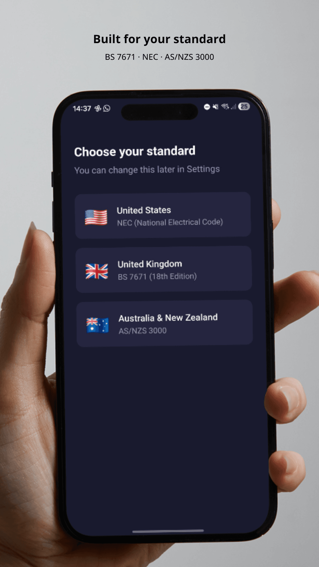 Voltix app - Voltage drop calculator
