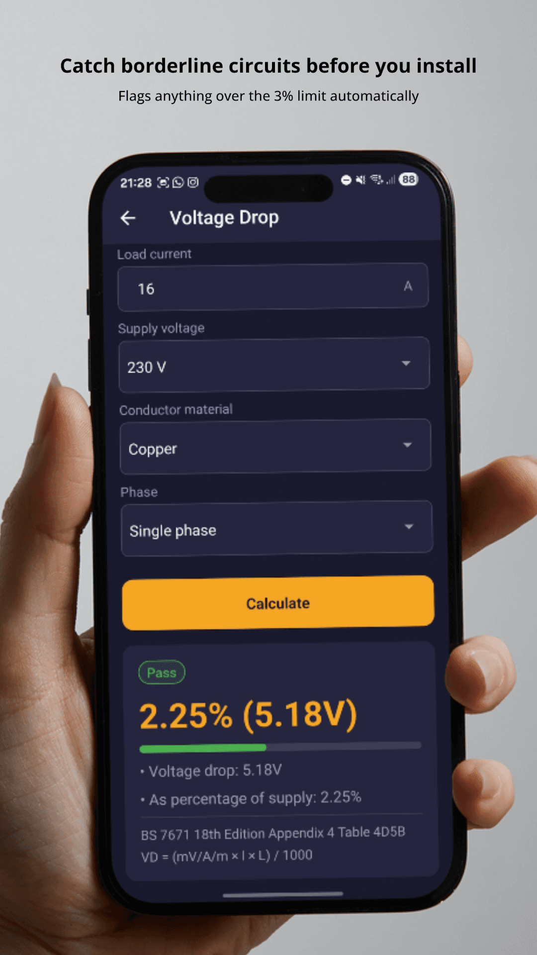 Voltix app - Ohm's law calculator